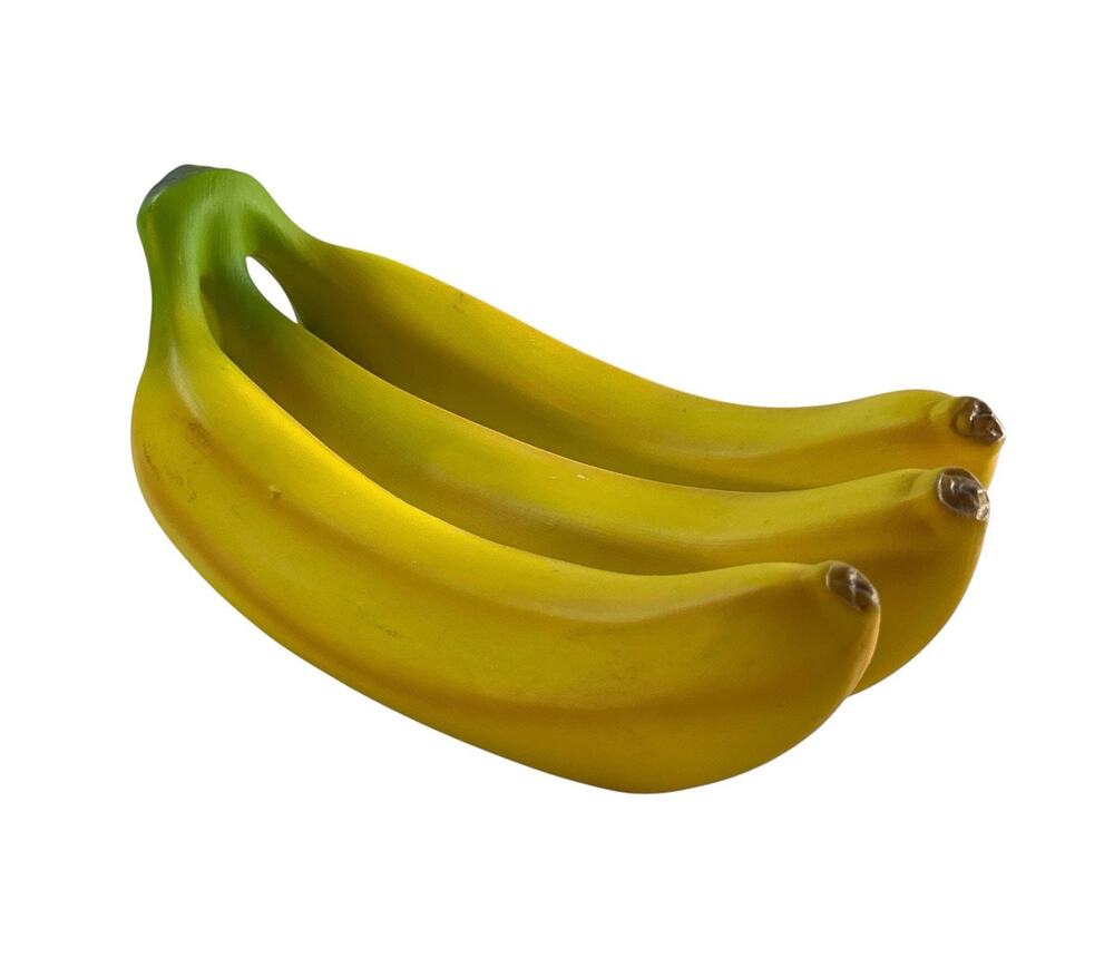 Vintage Ceramic Banana Bunch Figurine Yellow Fruit Kitchen Decor 6.5”